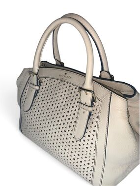 Kate Spade New York Mercer Isle Sloan Satchel – Beige Leather